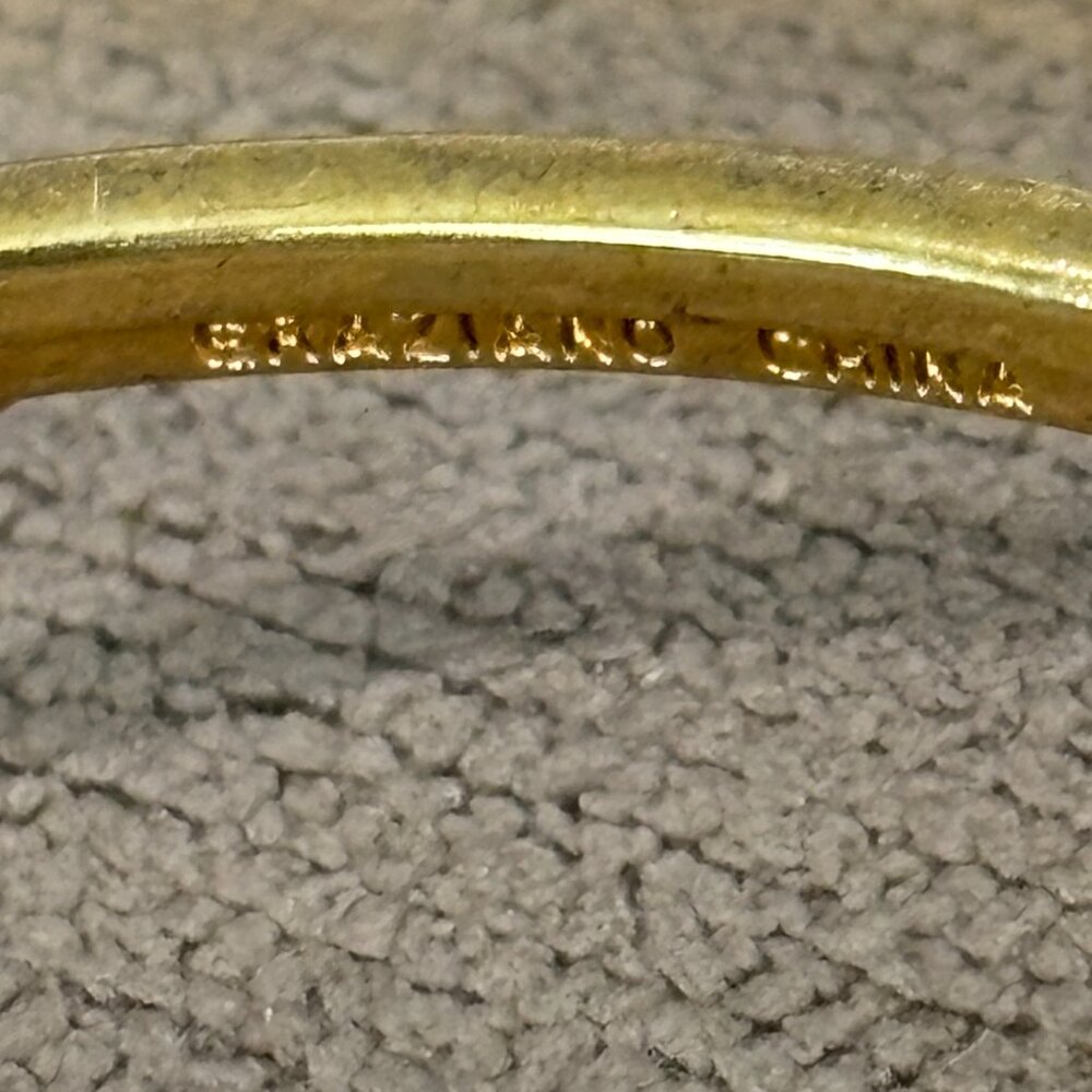 Vintage Graziano Gold Tone Bangle Bracelets - Picture 5 of 10